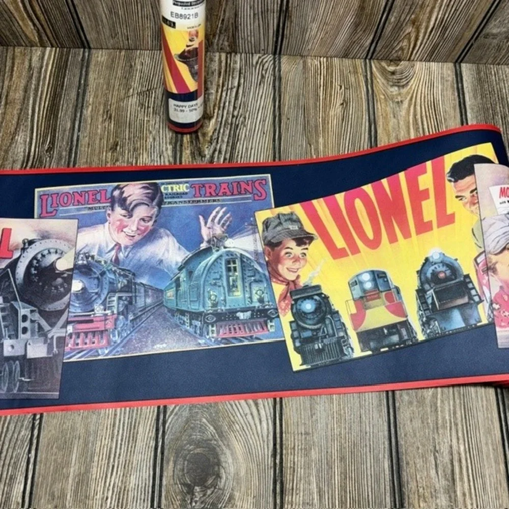 2 Rolls Vintage Lionel Train Catalogs Wallpaper Border 9